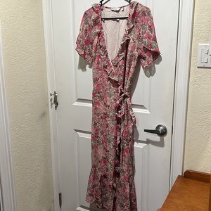 & other Stories floral wrap dress